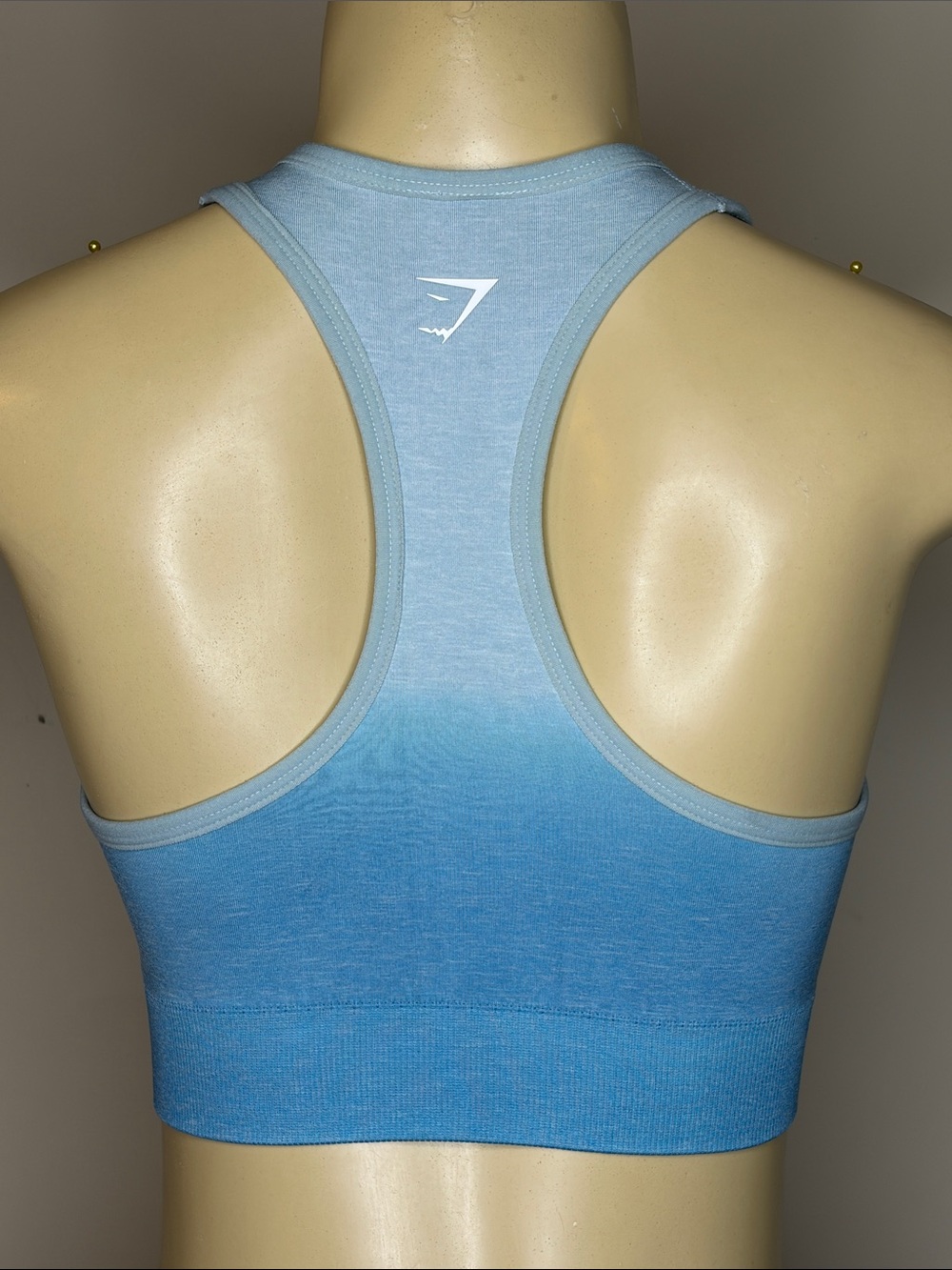 Gymshark Ombre Light Blue Seamless Racerback Sports Bra Size S - Picture 2 of 5